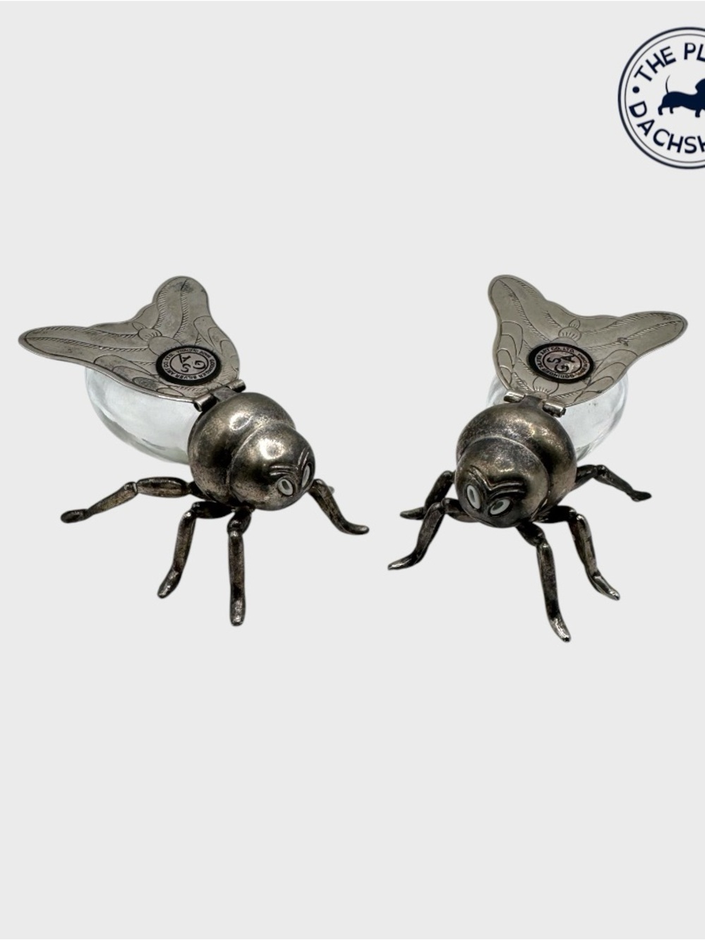 Vintage Godinger Silverplate Bee Salt and Pepper Set